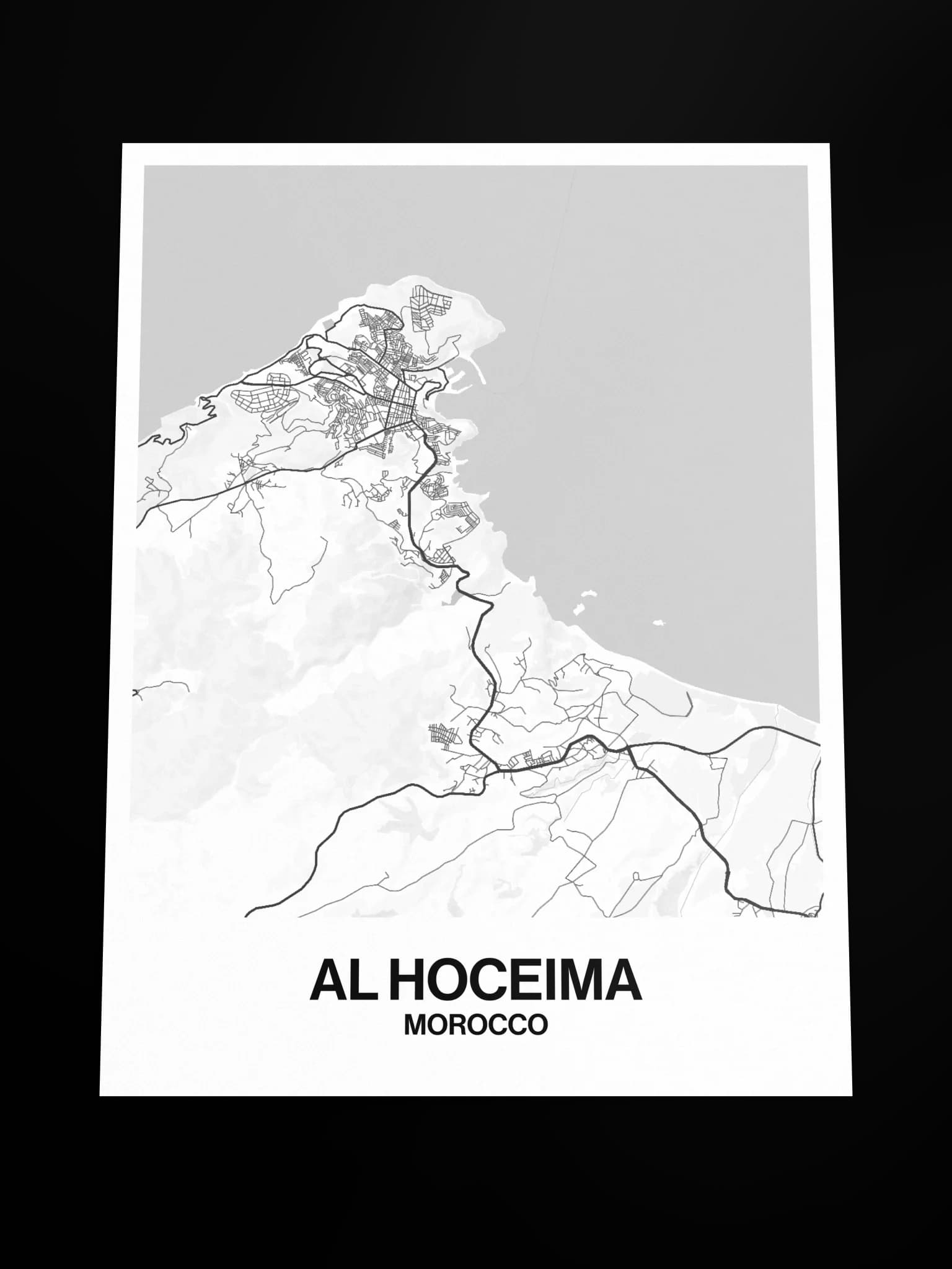 Al Hoceima map poster, image 6