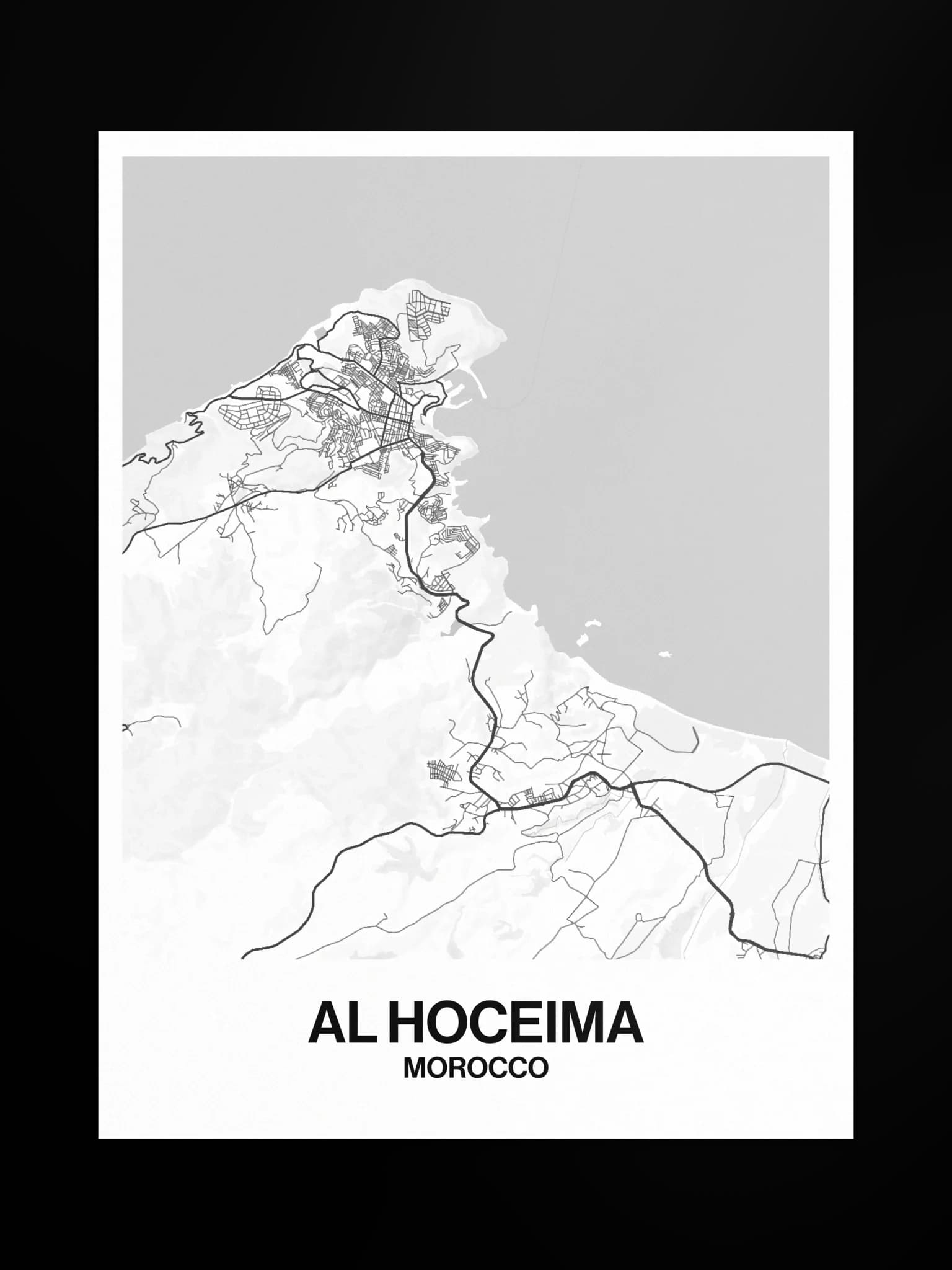 Al Hoceima map poster, image 3