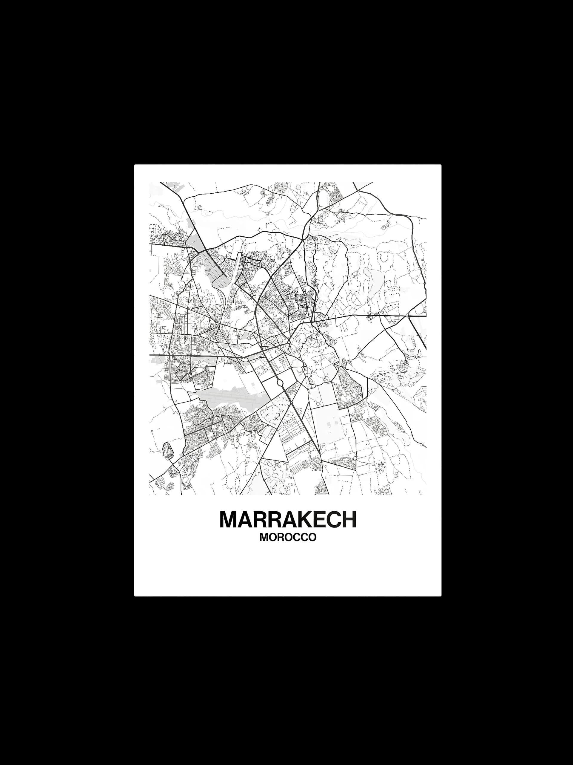 Marrakech map poster, image 1